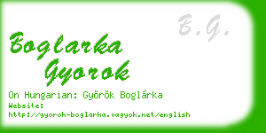 boglarka gyorok business card