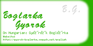 boglarka gyorok business card